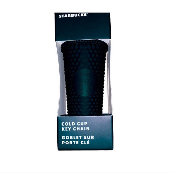 Starbucks Accessories - Starbucks cup ornament studded key chain in studded dark hunter green BNIB